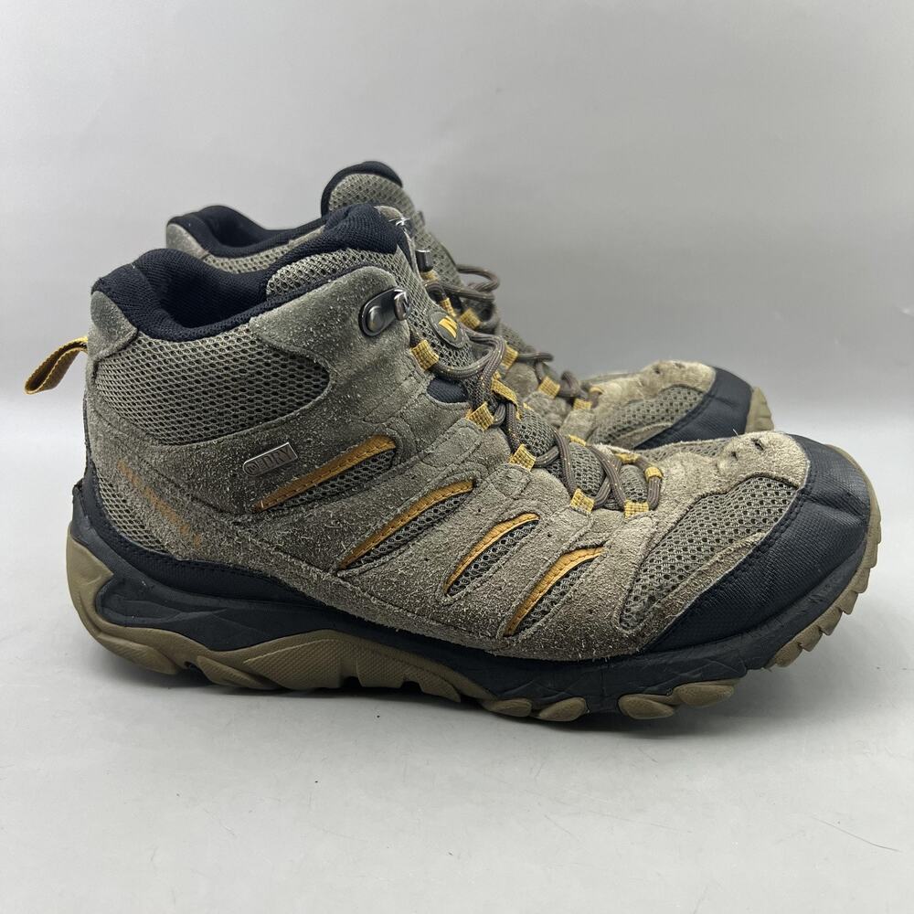 Merrell Pine Mid Ventilator Hiking Boots Men Size 11 Brown Suede Comfort Shoes